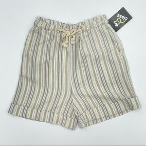 NWT‎ Art Class Striped Shorts Summer Neutral Elastic Waist Drawstring Girls Kids